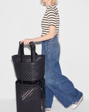 Black Medium Metro Tote Deluxe