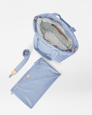 Stone Blue Medium Metro Tote Deluxe