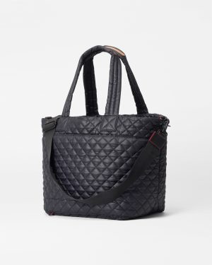 Black Medium Metro Tote Deluxe