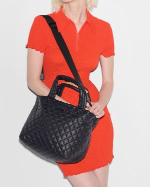 Black Small Metro Tote Deluxe