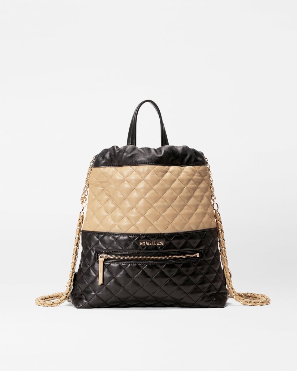 Black and Camel Crosby Audrey Backpack