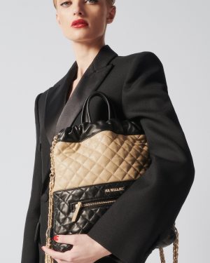 Black and Camel Crosby Audrey Backpack