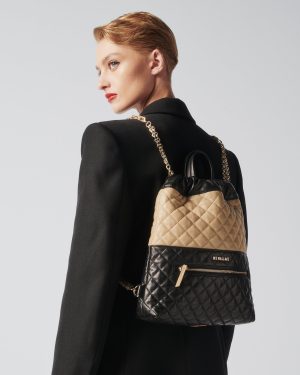 Black and Camel Crosby Audrey Backpack