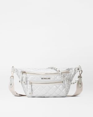 Oyster Metallic Small Crosby Crossbody Sling