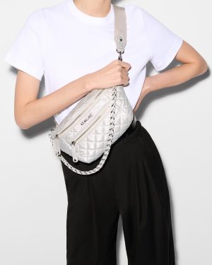 Oyster Metallic Small Crosby Crossbody Sling