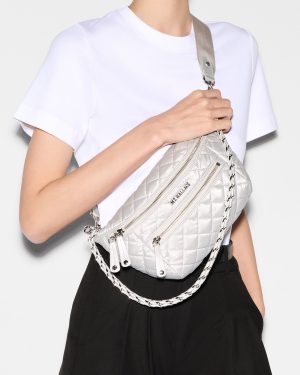 Oyster Metallic Small Crosby Crossbody Sling
