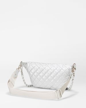 Oyster Metallic Small Crosby Crossbody Sling