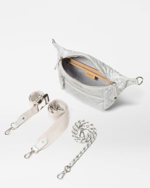 Oyster Metallic Small Crosby Crossbody Sling