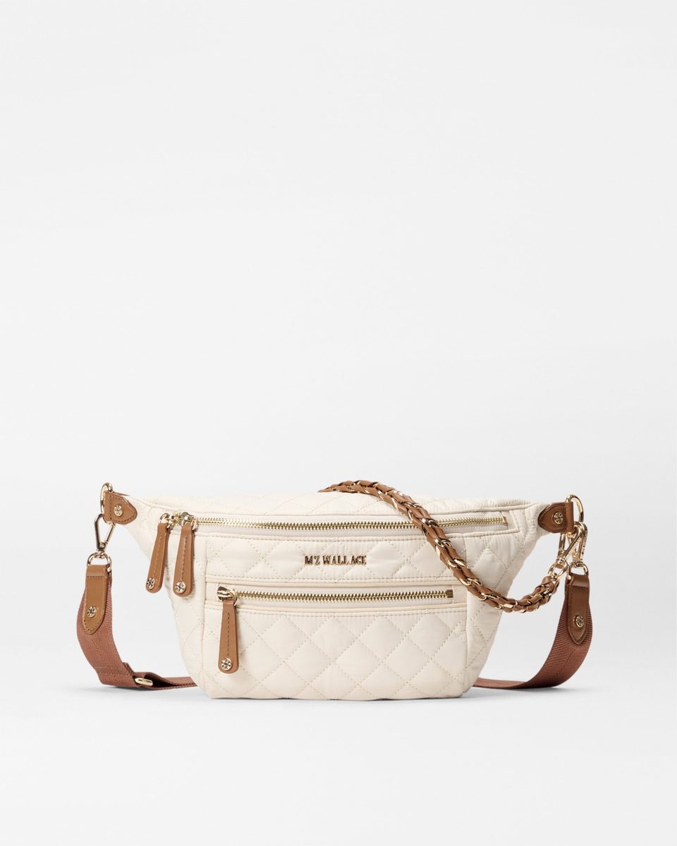 Sandshell with Brown Small Crosby Crossbody Sling