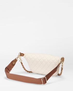 Sandshell with Brown Small Crosby Crossbody Sling