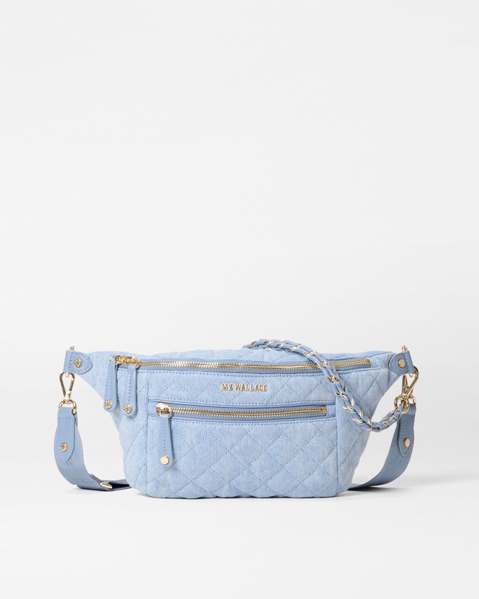 True Light Denim Small Crosby Crossbody Sling