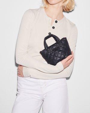 Black Micro Metro Tote Deluxe