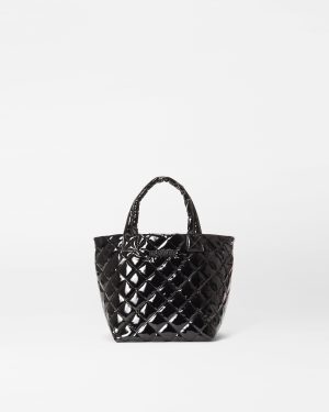 Black Lacquer Micro Metro Tote Deluxe
