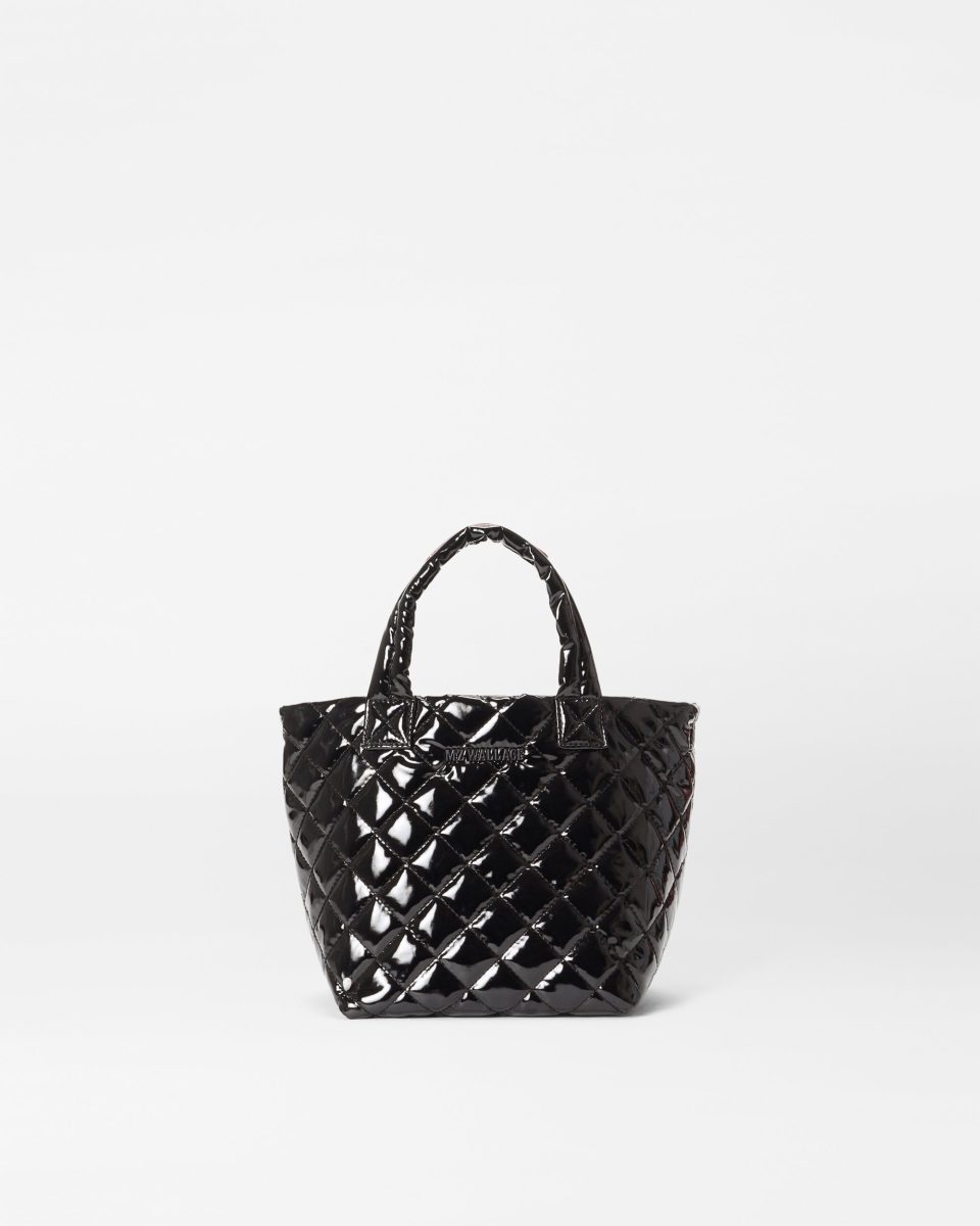 Black Lacquer Micro Metro Tote Deluxe