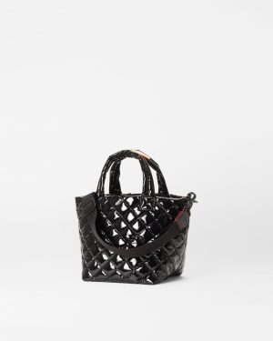 Black Lacquer Micro Metro Tote Deluxe