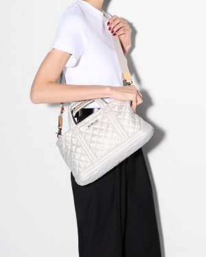 Oyster Metallic Metro Utility Crossbody