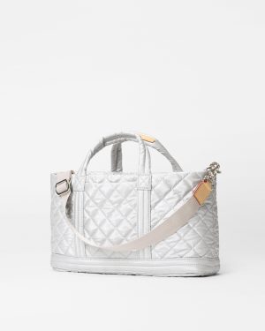 Oyster Metallic Metro Utility Crossbody