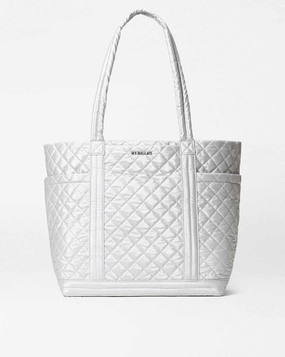 Oyster Metallic Large Empire Tote