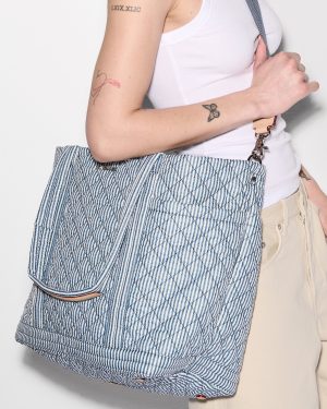 Seersucker Large Empire Tote