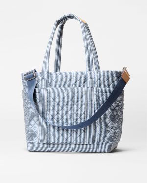 Seersucker Large Empire Tote