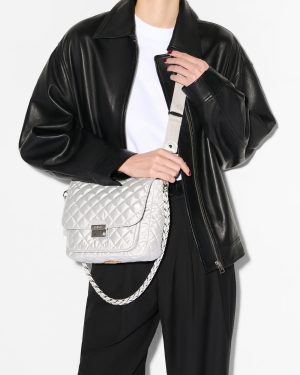 Oyster Metallic Medium Crosby Lock Crossbody