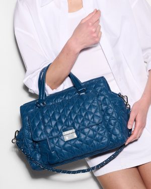 French Blue Crosby Lock Satchel