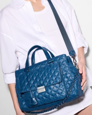 French Blue Crosby Lock Satchel