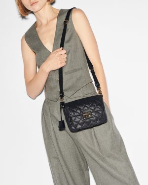 Black Small Crosby Lock Crossbody