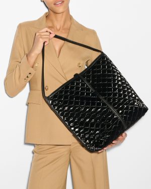 Black Liquid Large Astor Hobo