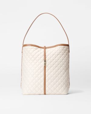 Sandshell with Brown Large Astor Hobo