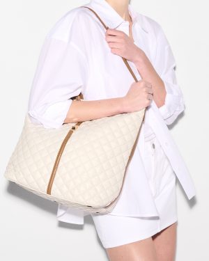 Sandshell with Brown Large Astor Hobo