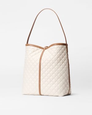 Sandshell with Brown Large Astor Hobo