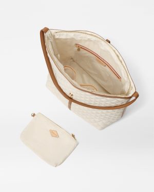 Sandshell with Brown Large Astor Hobo