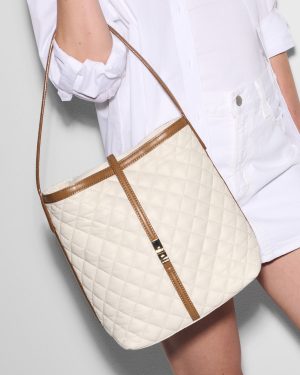 Sandshell with Brown Small Astor Hobo