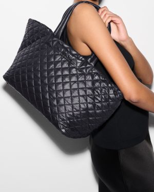 Black Medium Metro City Tote