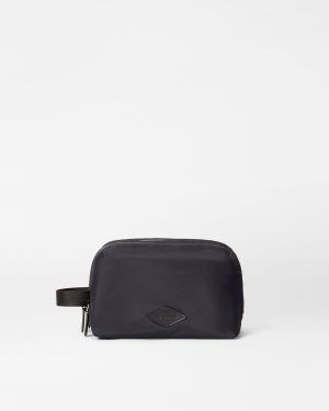 Black Bleecker Triple Compartment Dopp Kit