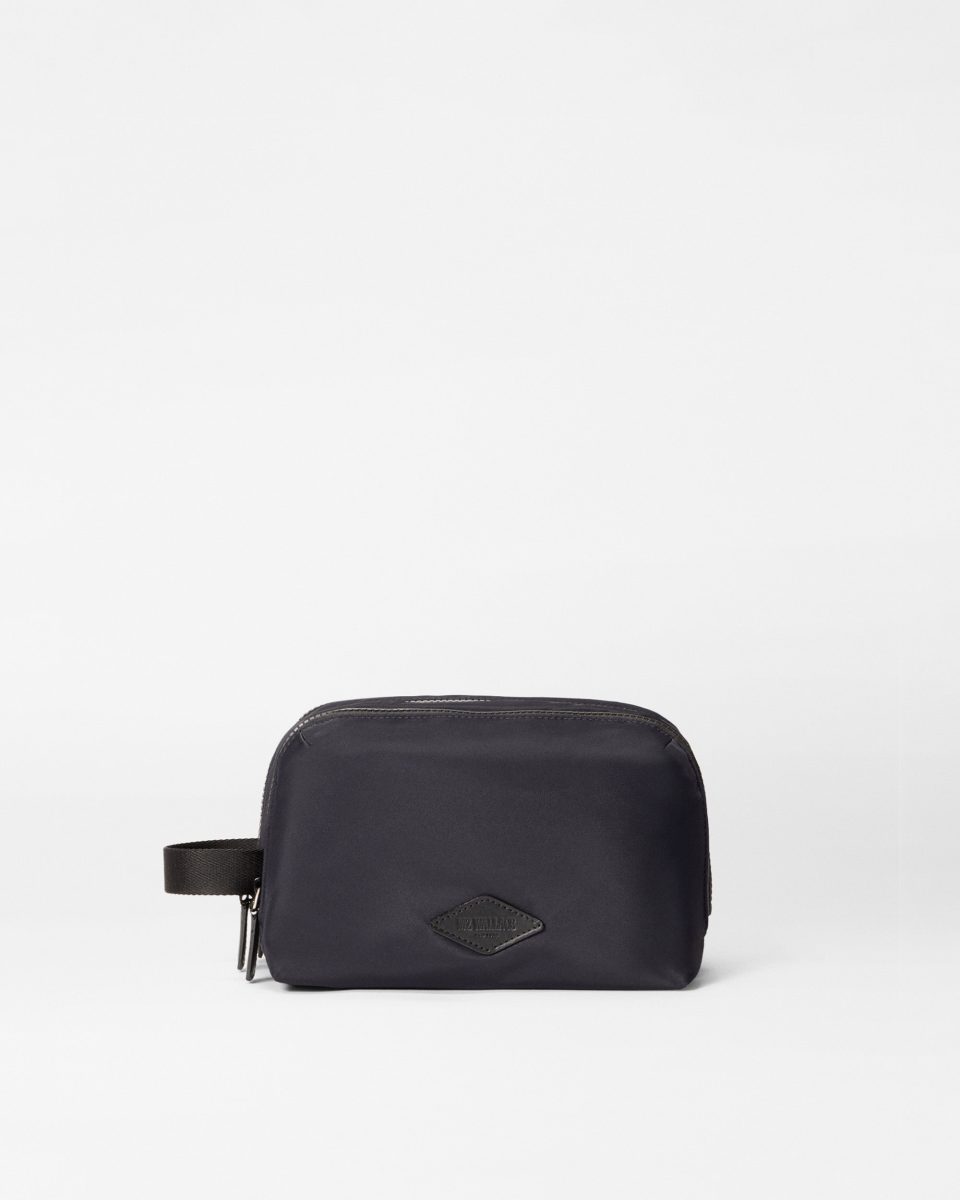 Black Bleecker Triple Compartment Dopp Kit