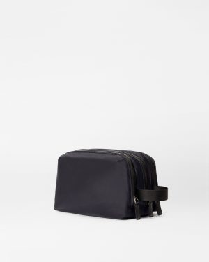 Black Bleecker Triple Compartment Dopp Kit