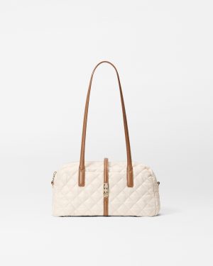 Sandshell with Brown Small Astor Satchel