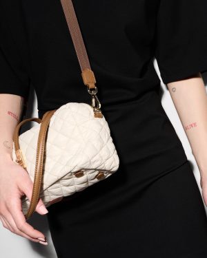 Sandshell with Brown Small Astor Satchel