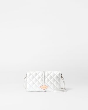 Silver Leather Astor Convertible Crossbody