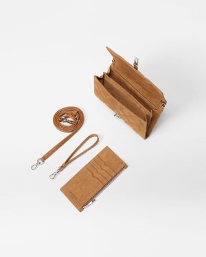 Brown Nubuck Astor Convertible Crossbody