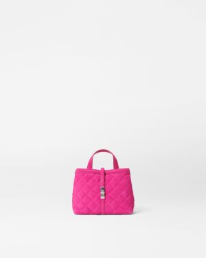 Raspberry Nubuck Mini Astor Top Handle