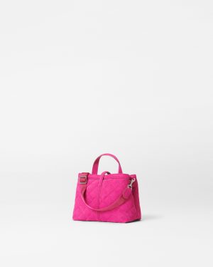 Raspberry Nubuck Mini Astor Top Handle
