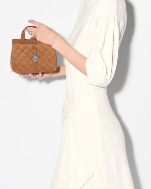 Brown Nubuck Mini Astor Top Handle