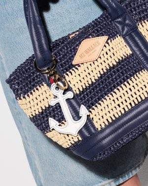 Multi leather Anchor Charm