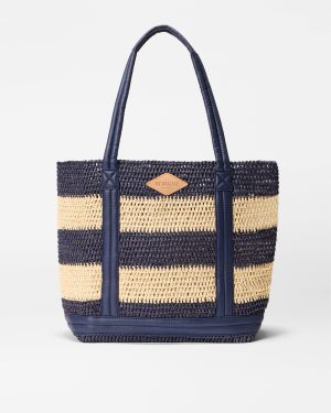 Dawn/Natural Stripe Crochet Medium Crochet Tote