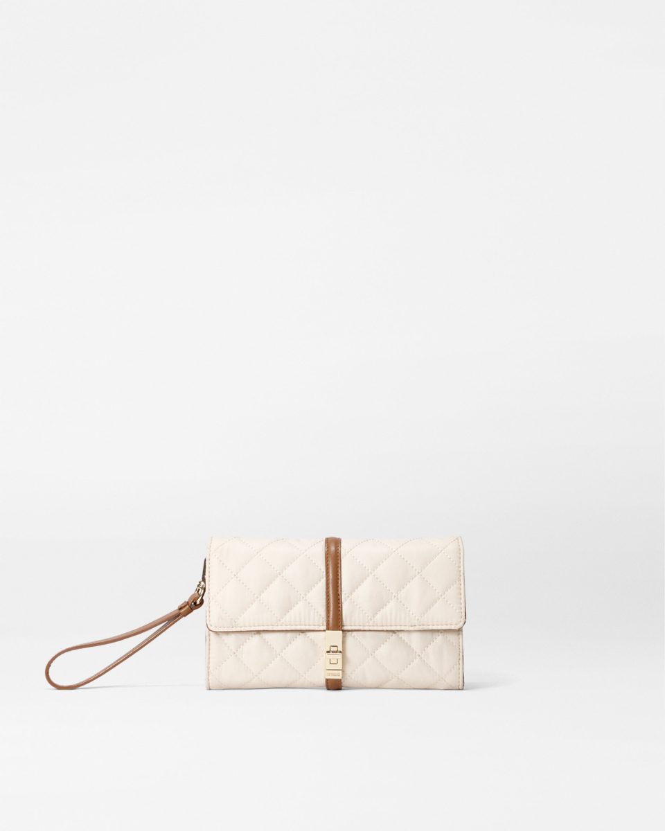 Sandshell with Brown Astor Convertible Crossbody (Fabric)