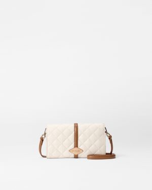 Sandshell with Brown Astor Convertible Crossbody (Fabric)