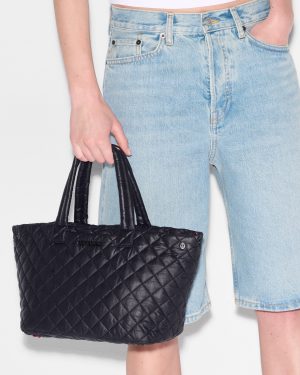 Black Small Metro City Tote